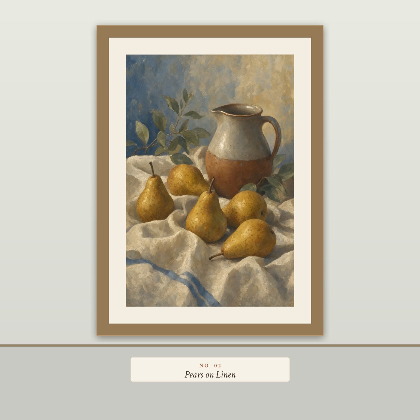 Board 04 — Vignette pears on linen