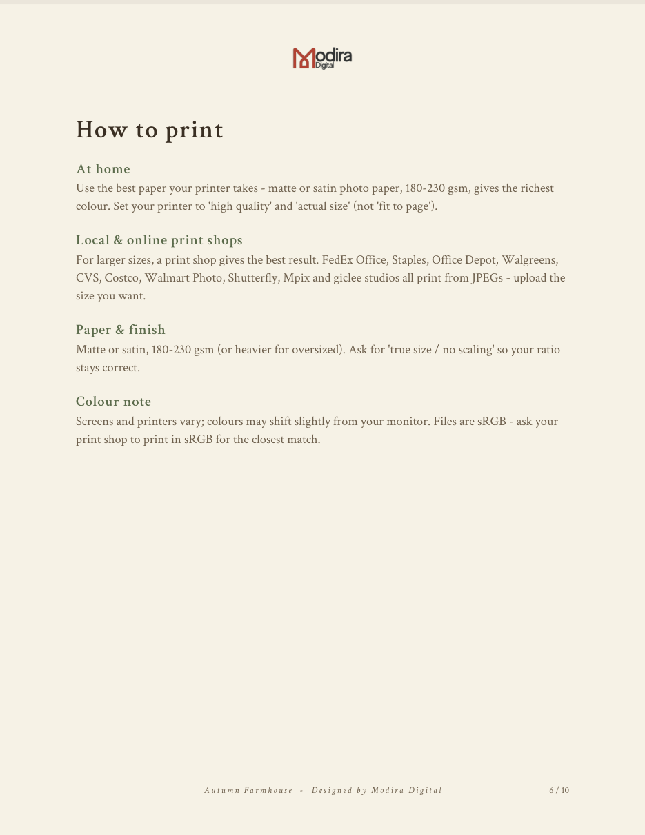 Print guide