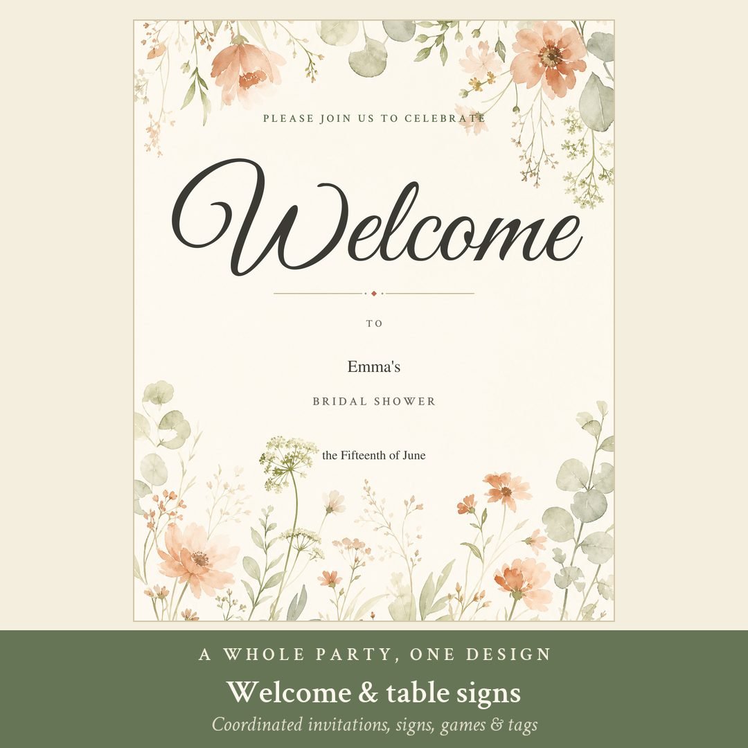 Suite welcome sign 8x10