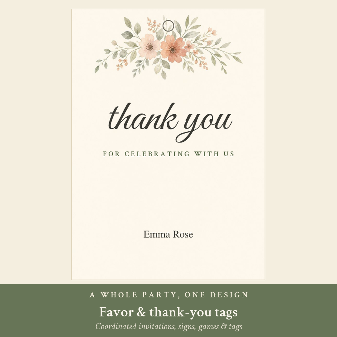 Suite favor tags
